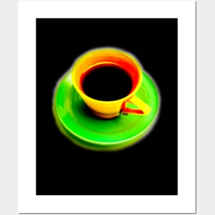 Retro cup of coffee for coffee lovers Posters and Art